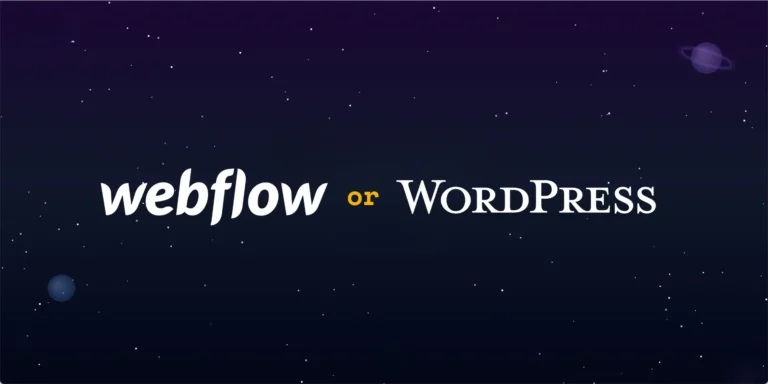 Imagen Webflow vs. Wordpress